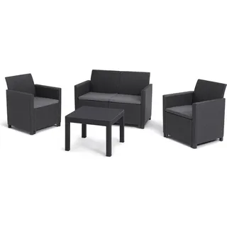 KETER Marie Gartenmöbel-Set Graphit 252642 - Schwarz
