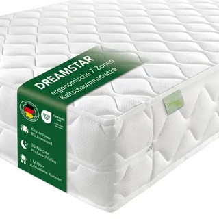 Ergonomische 7-Zonen XXL Wendematratze I 90 x 200 cm I 22 cm I H2 & H3 I Ergo Flex XXL - Weiß