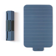 Bild - Roll Expand Board, aufrollbares Schneidebrett aus Kunststoff mit rutschfester Unterseite, platzsparend und perfekt für den täglichen Gebrauch, 39 x 24 cm (Blue Gray)
