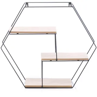 Homede Wandregal Metalldraht Schweberegal im Industrie Design modern Aluvia