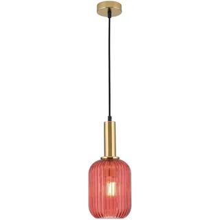 Orion Leuchten Hängeleuchte Carneval Ø 14 cm Bronze Rot