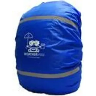 Weatherman Regenschutz für Schulranzen und Rucksäcke (20-40L) – Wasserdichter Regenüberzug mit Reflektoren, wasserdichte Regenhülle in Signalfarbe, - (Blau)