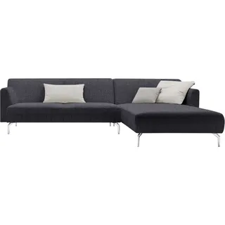 Creation BY ROLF BENZ Ecksofa "CR.446 Designsofa mit erstklassigem Sitzkomfort zum Wohlfühlen" in minimalistischer, schwereloser Optik, Breite 296 cm, anthrazitgrau, schwarzgrau coco