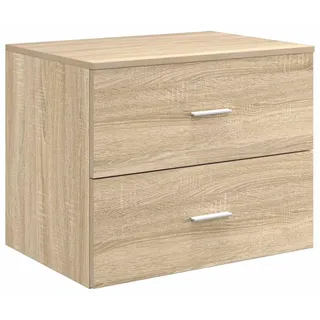 vidaXL Wandaufbewahrung Badezimmer Sonoma-Eiche 62,5 x 44,5 x 50 cm - Braun