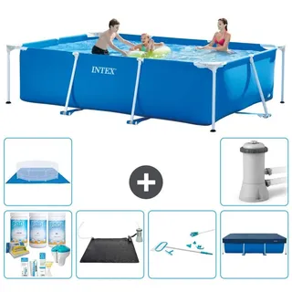 Rechteckiger Frame Pool - 300x200x75 cm - 7-teilig S20042 - Blau
