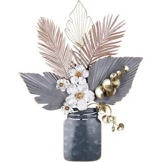 Gilde Wanddekoobjekt »Wandrelief Vase Viola«, grau