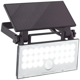 Brilliant Luton G40421/06 Solar-Außenwandleuchte mit Bewegungsmelder LED 6 W Schwarz