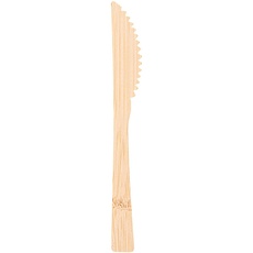 100 Stück - Messer, 17 cm, natürliches Bambus