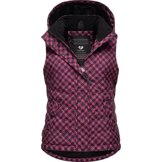 Steppweste RAGWEAR "Steppweste Hesty Print", Damen, Gr. L, pink (fuchsia), Obermaterial: 100% Polyester PES.  Futter: 100% Polyester PES. 100% Polyester PES., Westen Steppweste
