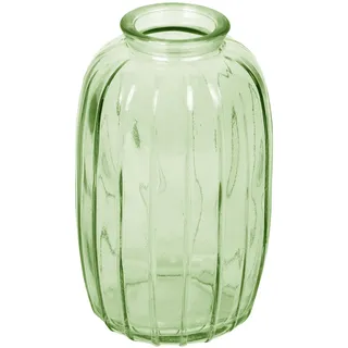 Talking Tables Grüne Glas-Budvase für Blumen, stilvolle Einzelstiel-Vase für Hochzeits-Tischdeko, Fensterbank, Gartenpartys, Sommeressen, Kamindekor & Geschenke, 12 cm, Grün