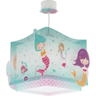 Dalber Lampe kinderzimmer, kinderlampe Pendelleuchte Hängelampe, Deckenleuchte Kinder, Deckenlampe kinderzimmer Mermaids Meerjungfrauen, Deckenlampe Kinderzimmer, 63442, E27