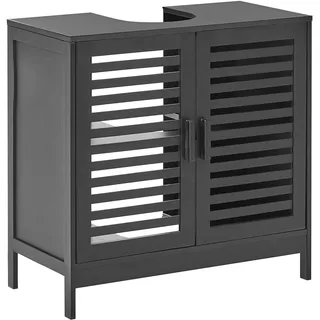 Beliani Waschbeckenunterschrank 60 x 60 cm Schwarz