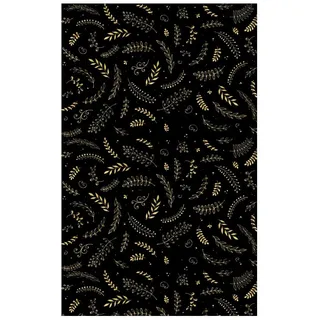 Mani Textile Weihnachtsteppich, Schwarz/Gold