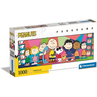 CLEMENTONI - 39805 - Panorama Peanuts - Puzzle 1000 Teile Für Erwachsene Und Kinder 14 Jahren, Geschicklichkeitsspiel Für Die Ganze Familie