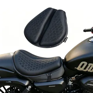 AriKroii Gel Sitzkissen Motorrad Universal 3D mit Struktur von Bienennest, Gelkissen Motorrad Klappbar Antirutschschutz, Atmungsaktiv und Schlagdämpfung Bequem für Lange
