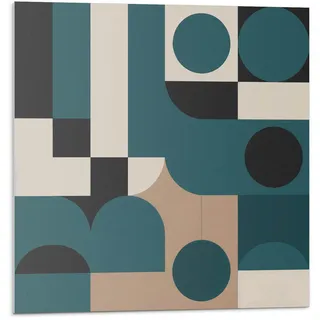 Wallfluent Wandpaneel 4x 50x50 cm selbstklebend Modula , Pastellblau , Kunststoff , Quadratisch , 50x1.6x50 cm , Bilder & Rahmen, Bilder, Dekopaneele