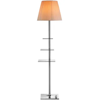 Flos Bibliotheque Nationale Stehlampe Methacrylat Polycarbonat Edelstahl Gewebe Max 150W, Maße: 40cm x 150cm, F1011007, 150 cm