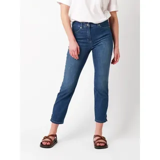 7/8-Jeans TONI "be loved 7/8", Damen, Gr. 36, N-Gr, blau bleached used, Denim/Jeans, Obermaterial: 79% Baumwolle, 11% Polyester, 8% Lyocell, 2% Elasthan, slim fit 7/8-Länge, Jeans 7/8-Jeans, Slim Fit, mit kleinem Schlitz am Beinabschluß