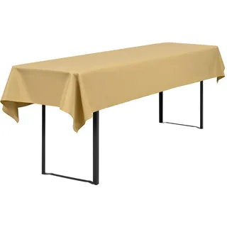 Showgeous 1 Stück Biertisch Tischdecke universal für 50cm u.70cm Biertische Hussen für Biertisch Biertischhussen Biertisch-Husse Bierzeltgarnitur Rechteckige Tischdecken Waschbar 100x250cm(Kamel)