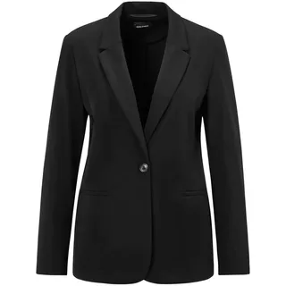 Jackenblazer GOLDNER "Damenblazer mit Reverskragen und Paspeltaschen", Damen, Gr. 42, grün (schwarz), Obermaterial: 48% Polyamid PA. 40% Viskose CV. 12% Elasthan EL., Gerade, Blazer Jackenblazer, mit formgebenden Teilungsnähte