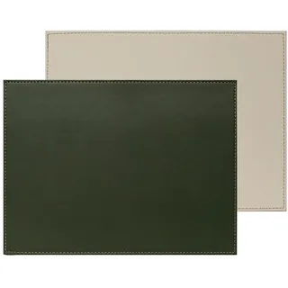Duo - Platzset rechteckig, Olive/Elfenbein