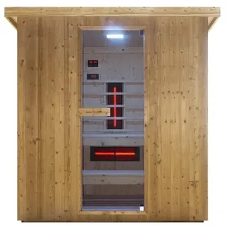 SANOTECHNIK Infrarotkabine Fichtefarben 181,5x202,2x198 cm für 4 Personen