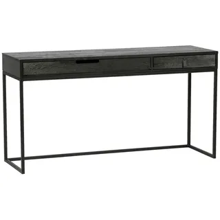 Woood Schreibtisch Silas Esche massiv / Schwarz