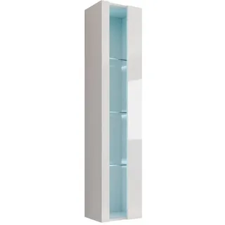 Mirjan24 Hängevitrine 180 Vigo New , Weiß, Weiß Hochglanz , Holzwerkstoff , Rechteckig , 40x180x30 cm , Esszimmer, Vitrinen, Vitrinenschränke
