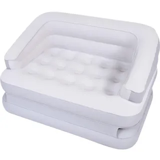 Avenli Luftsofa, Weiß, grau Kunststoff, Uni, Rechteckig, 138x62x198 cm