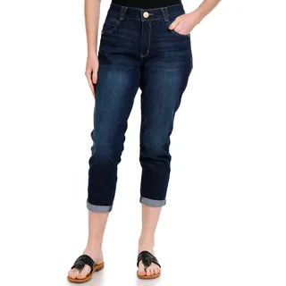 Democracy Damen Ab Solution Petite Crop Jeans, Dunkles Indigoblau, 44 Zierlich