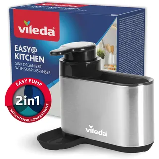 Vileda Seifenspender Edelstahl Grau