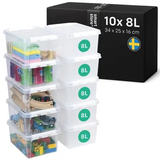 SmartStore Aufbewahrungsbox 34 x 25 x 16 cm 10-tlg. transparent