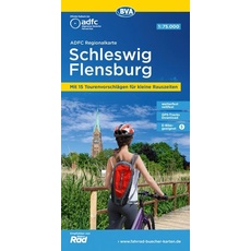 ADFC-Regionalkarte Schleswig Flensburg, 1:75.000, mit Tagestourenvorschlägen, reiß- und wetterfest, E-Bike-geeignet, GPS-Tracks Download