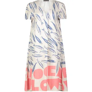 Betty Barclay Sommerkleid »Leinenkleid mit V-Ausschnitt«, blau