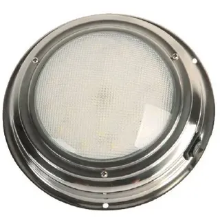 lighteu, 12 V / 3 W, 173 MM, 316L Stainless Steel, Edelstahl, Design-Led Dome Licht Deckenleuchte Mit Schalter (warmweiß) für Boot, Yacht und Caravan, Wohnmobil, Wohnmobil, RV [Energieklasse A]