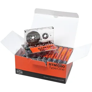 RTM C60 | Type 1 | 60-Minuten Low Noise Musikkassette | Studio Qualität | Ideal für Musikaufnahmen | 10er-Pack