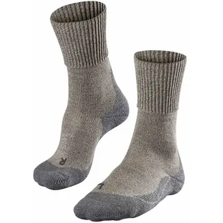 Falke TK1 Wool Trekkingsocken Damen Wandersocken Adventure Wolle, 1 Paar, Beige (Kitt Mouline 37-38