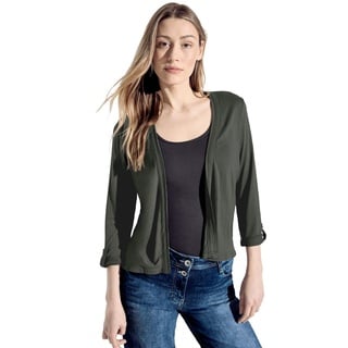 CECIL Damen B321321 Bolero Strickjacke, cool Khaki, S