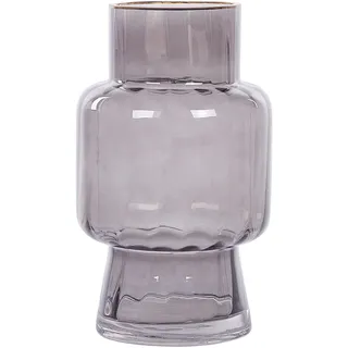 Beliani Blumenvase Glas grau Megalo