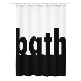 KLEINE WOLKE Duschvorhang Bath 180 x 200 cm schwarz-weiß