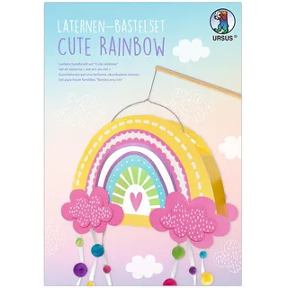Ursus Laternen-Bastelset Cute Rainbow ca. 21,8 x 31 x 10,3 cm