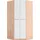Eckschrank Barcelona 95 x 193 x 95 cm Beige/Weiß
