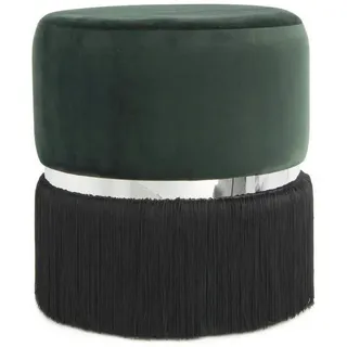 Kayoom Hocker ca. 41x44,5 cm Dunkelgrün,