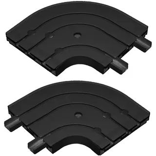 SN DECO GROUP "Rundbogen für Vorhangschiene SH (1), Paar" 3 läufig-läufig, schwarz,