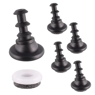 WAGNER QuickClick® Stuhlgleiter Filzgleiter 4er-Set Gelenkgleiter zum Einstecken in Rundrohre - ULTRASOFT Gleiter Ø 25 mm - innen Ø 12 mm/außen Ø 16 mm für Vitra Stühle DSX DAX - Made in DE - 16781000