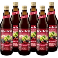RABENHORST Regeneration BIO 6er Pack (6 x 700 ml) - Bio-Mehrfruchtsaft mit Vitamin C zur Verringerung von Müdigkeit und Ermüdung