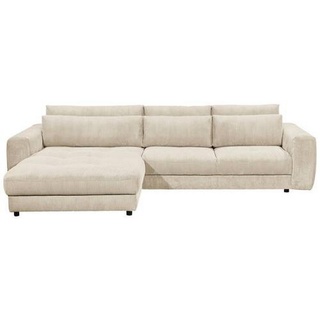 MID.YOU Ecksofa Creme 3-Sitzer, L-Form 333x194 cm