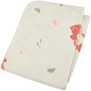 Sterntaler Babydecke Hase Hanni 100x75cm - Kuscheldecke aus weichem Plüsch mit süßem All-Over Motiv - eine Kurze und eine langflorige Seite - Schmusedecke - ab Geburt - Geschenk Idee, helltürkis