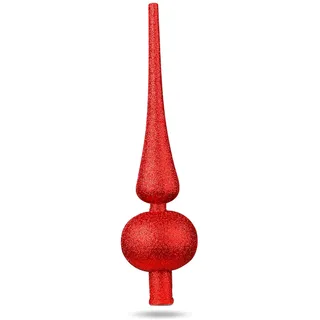 Spitze rot Christbaumspitze Baumspitze Spitze Aufstecker für Tannenbaum Tannenbaumspitze Weihnachtsbaum Weihnachten (Spitze-rot)