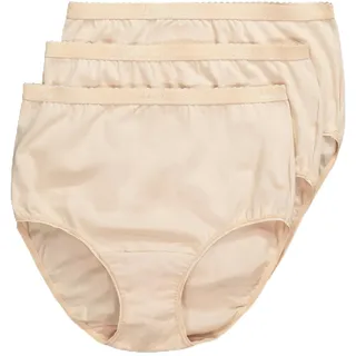 Ulla Popken Damen große Größen Übergrößen Plus Size Slips, 3er-Pack perlweiß 50+ 795269650-50+